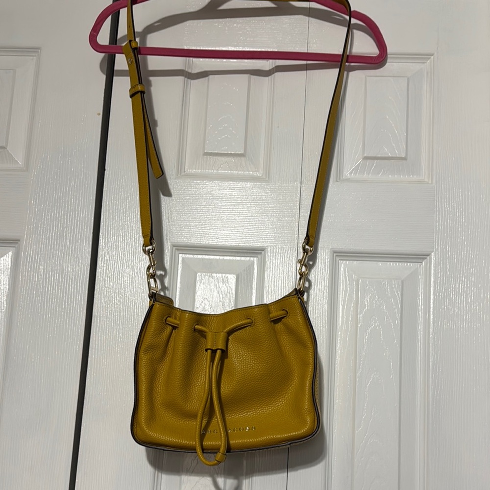 Marc Jacob’s Nustard Yellow Leather Drawstring Bag purse